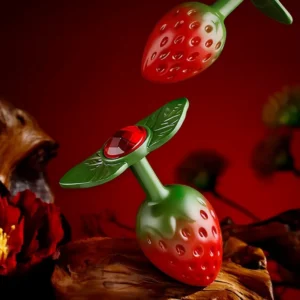 Smooth Strawberry-Shaped Aluminum Alloy Anal Plug