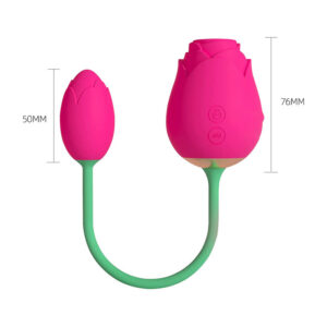 Rose 2-in-1 Clitoral Suction Stimulator with Egg Vibrator