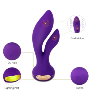 Double-Headed Vibrator for Women with Dual Stimulation
