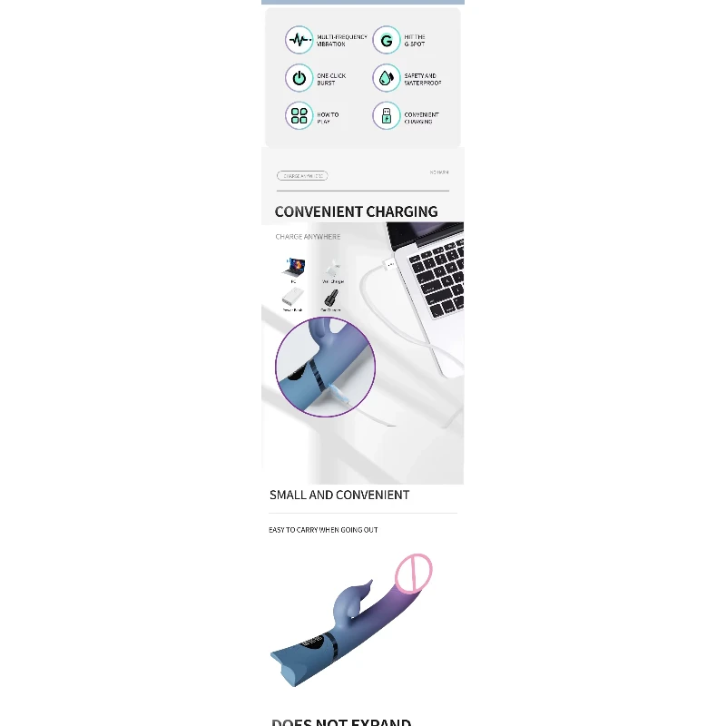 Dual-Point Vibrating Dildo with 10 Vibration Modes for Pleasure