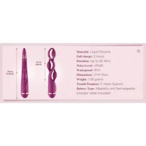 Silicone anal bead G-spot vibrator