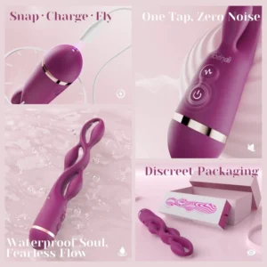 Silicone anal bead G-spot vibrator