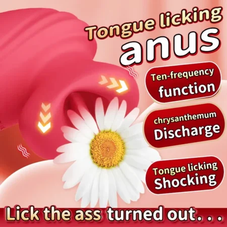 Mini Rose Tongue Vibrator Nipple Stimulator