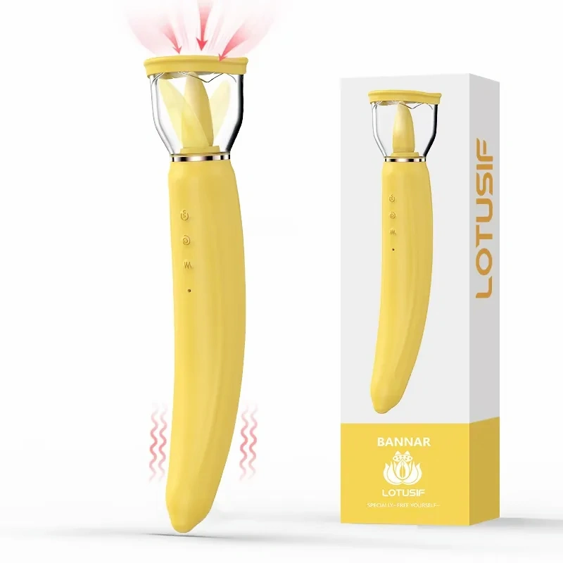 Banana 3-in-1 G-spot sucking vibrator