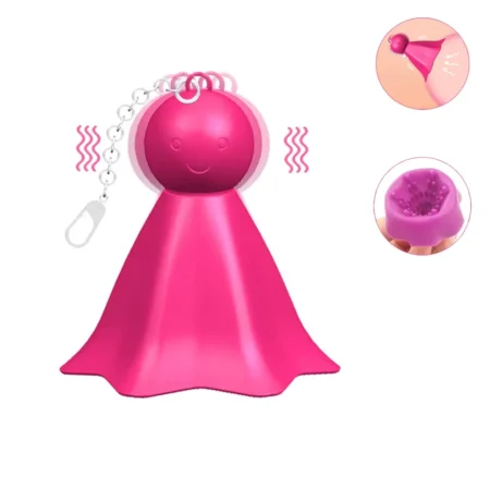 Nipple Suction Cup Vibrator with Teru Teru Bozu Design