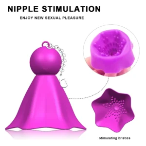 Nipple Suction Cup Vibrator with Teru Teru Bozu Design