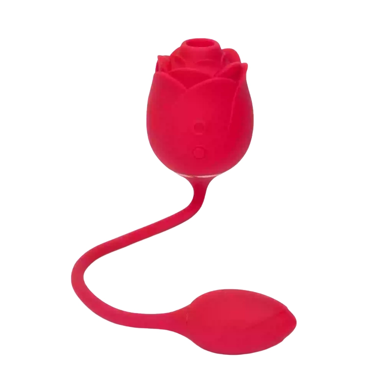 Rose 2-in-1 Clitoral Suction Stimulator with Egg Vibrator