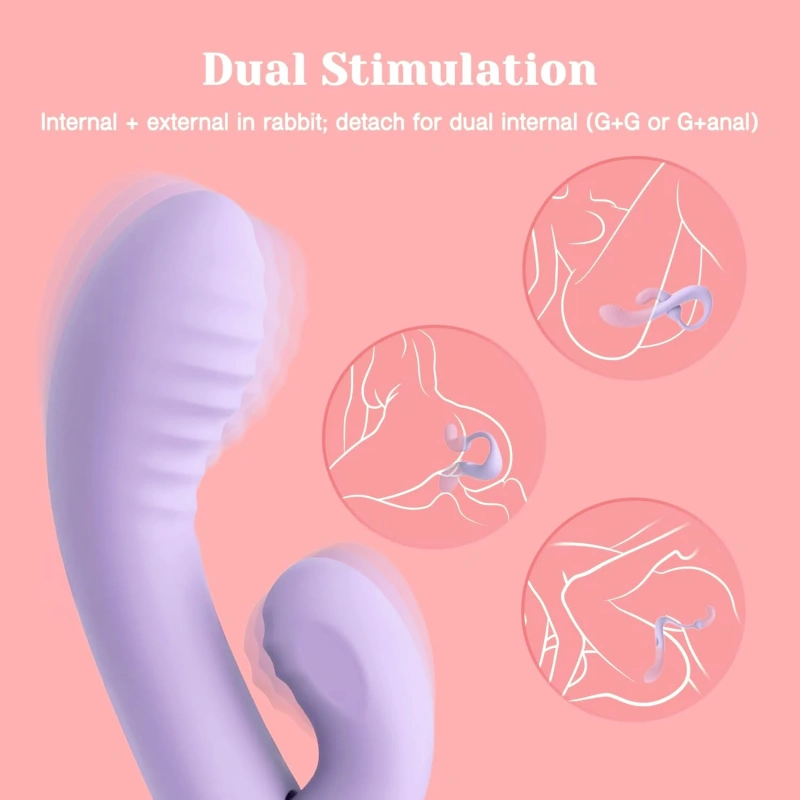 Transformable rabbit-ear vibrator for women