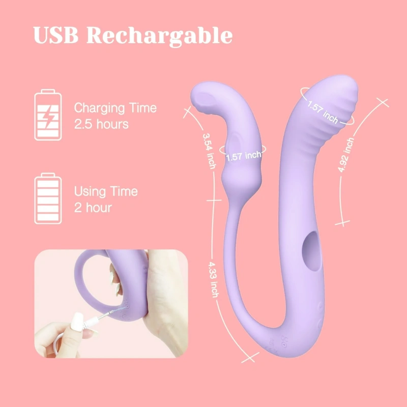 Transformable rabbit-ear vibrator for women