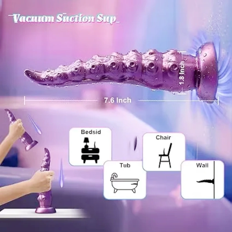 Giant octopus tentacle dildo vibrator with suction cup