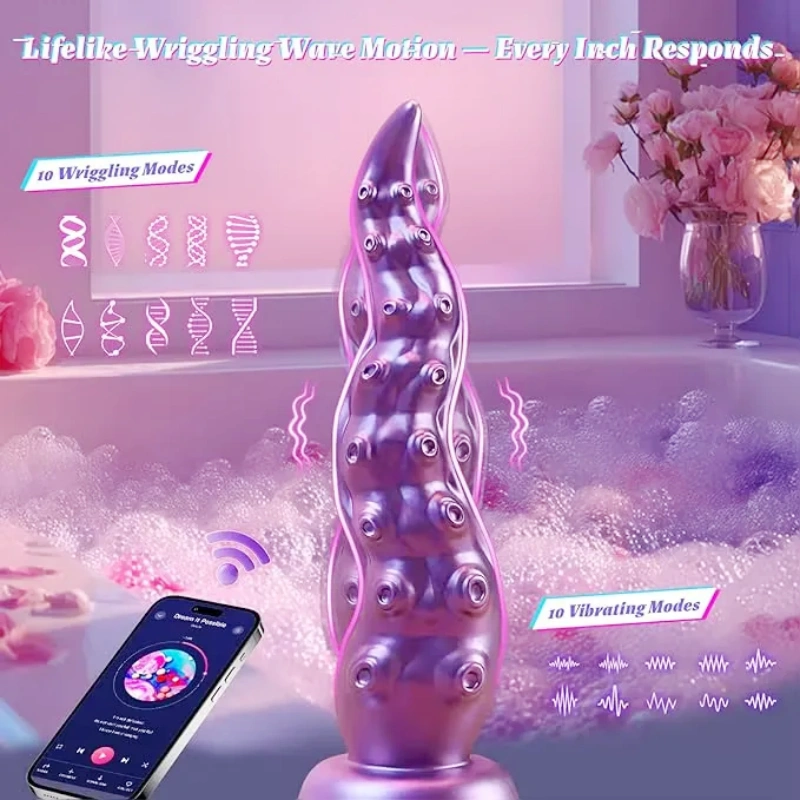 Giant octopus tentacle dildo vibrator with suction cup