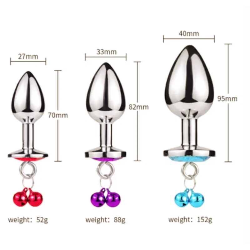 Adult male and female anal sex anal plug toys with chains