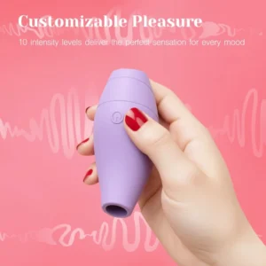 Handheld suction vibrator sex toy for clitoris and nipples