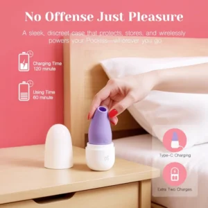 Handheld suction vibrator sex toy for clitoris and nipples